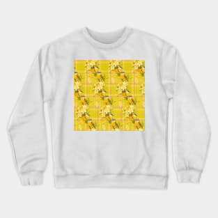 Birds On Plaids , Its Spring Time Crewneck Sweatshirt